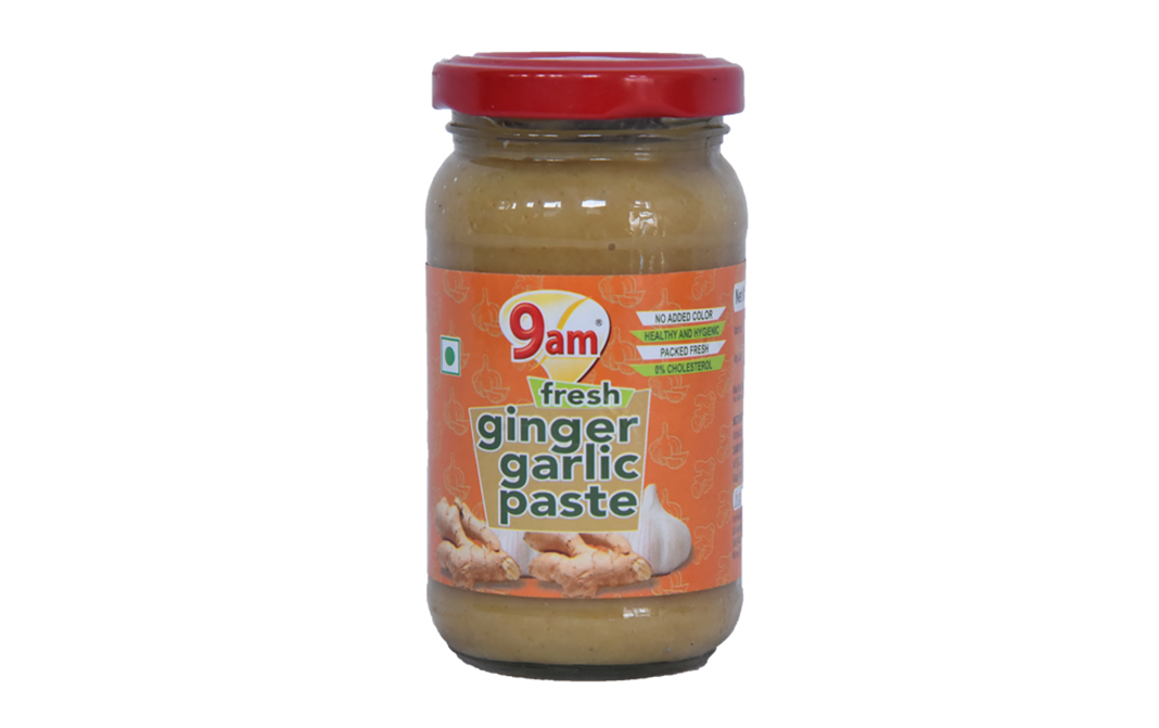 9am Fresh Ginger Garlic Paste    Glass Jar  200 grams